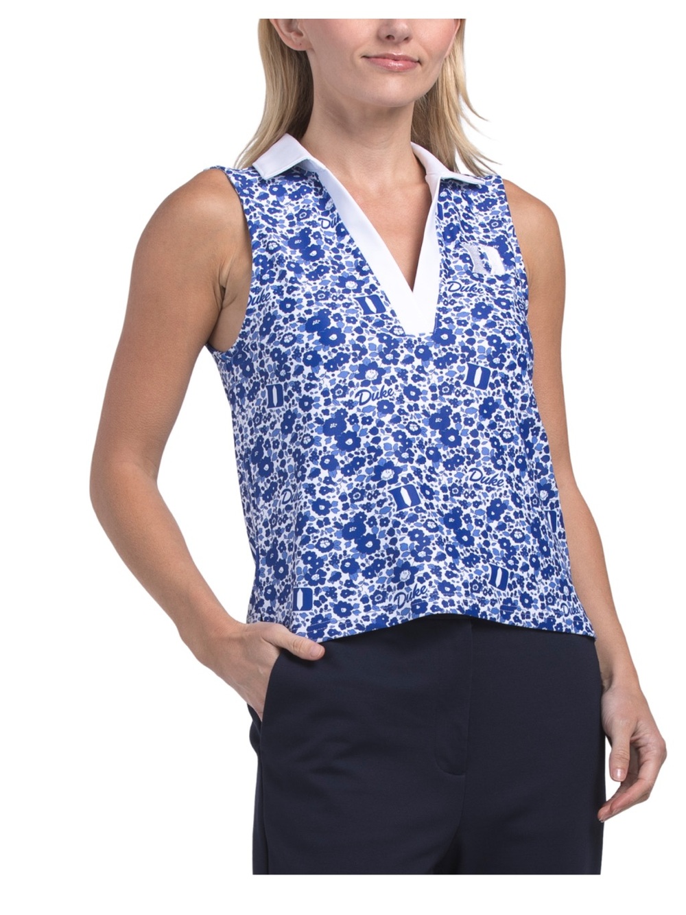 Smith & Quinn Tailgate Bryce Sleeveless Polo (Duke Poppies)